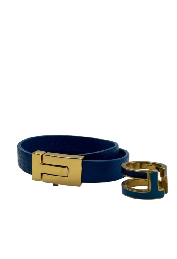 TORY BURCH - SET BRACELET & RING BLUE